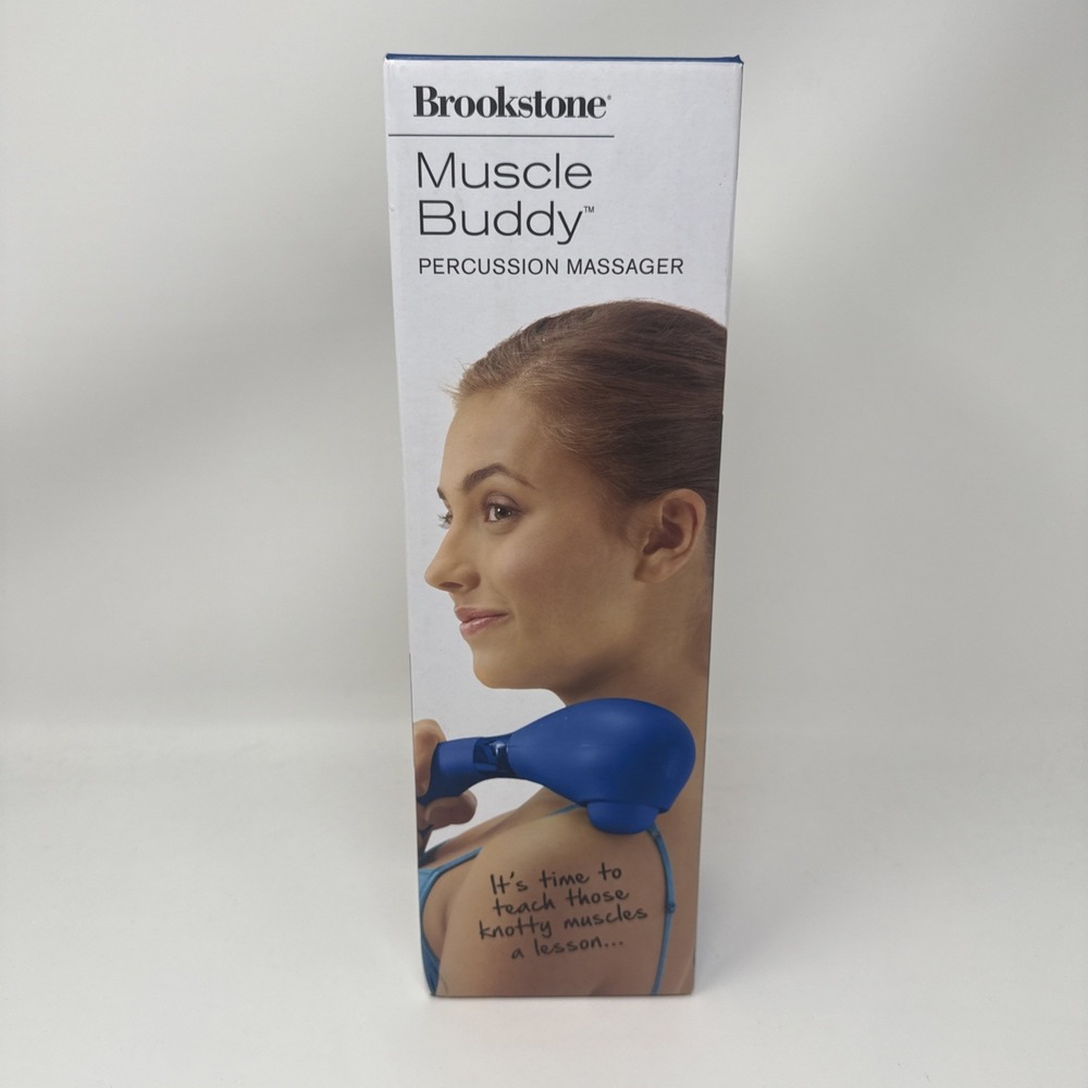 BROOKSTONE Muscle Buddy‎ Percussion Massager 3 Speed Full Body Single Head NEW